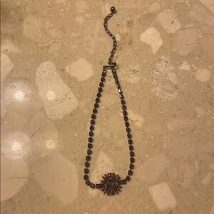 Elegant Purple Beaded Necklace/Choker